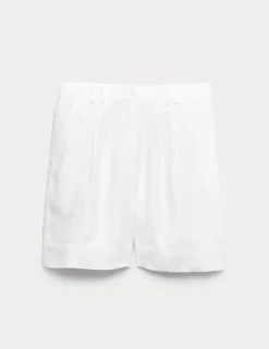 Pure Linen High Waisted Shorts