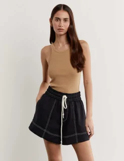 Pure Linen High Waisted Shorts