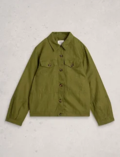 Pure Linen Lightweight Collared Jacket