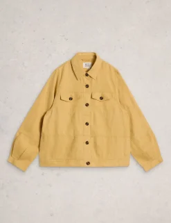 Pure Linen Lightweight Collared Jacket