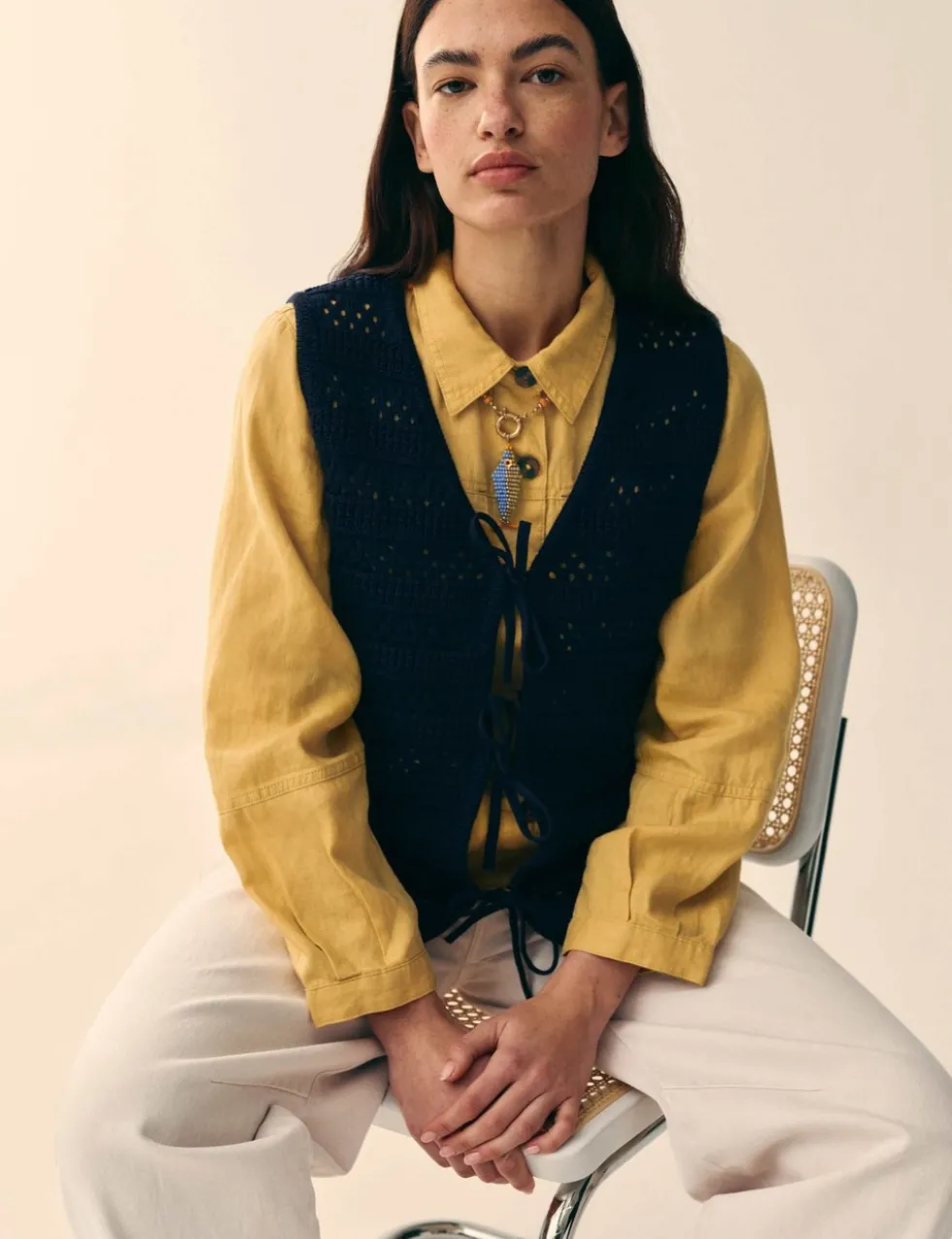 Pure Linen Lightweight Collared Jacket