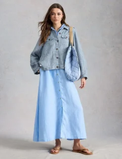Pure Linen Lightweight Collared Jacket
