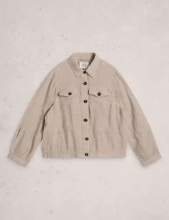 Pure Linen Lightweight Collared Jacket