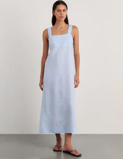Pure Linen Maxi Smock Dress