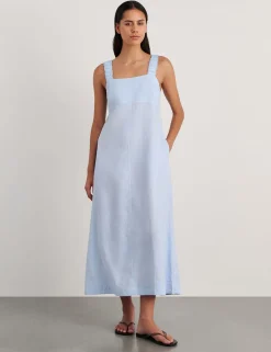 Pure Linen Maxi Smock Dress