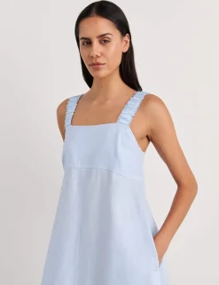 Pure Linen Maxi Smock Dress