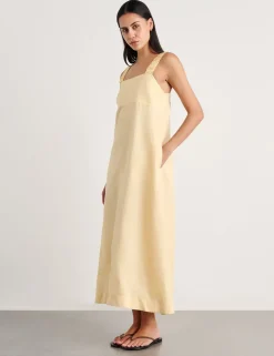 Pure Linen Maxi Smock Dress