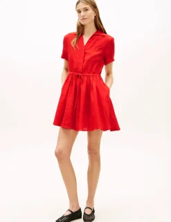 Pure Linen Mini Skater Dress