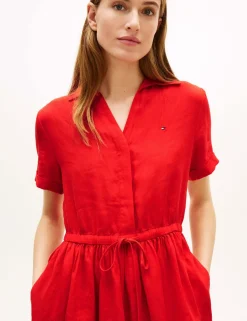 Pure Linen Mini Skater Dress