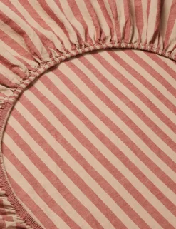 Pure Linen Pembroke Stripe Fitted Sheet