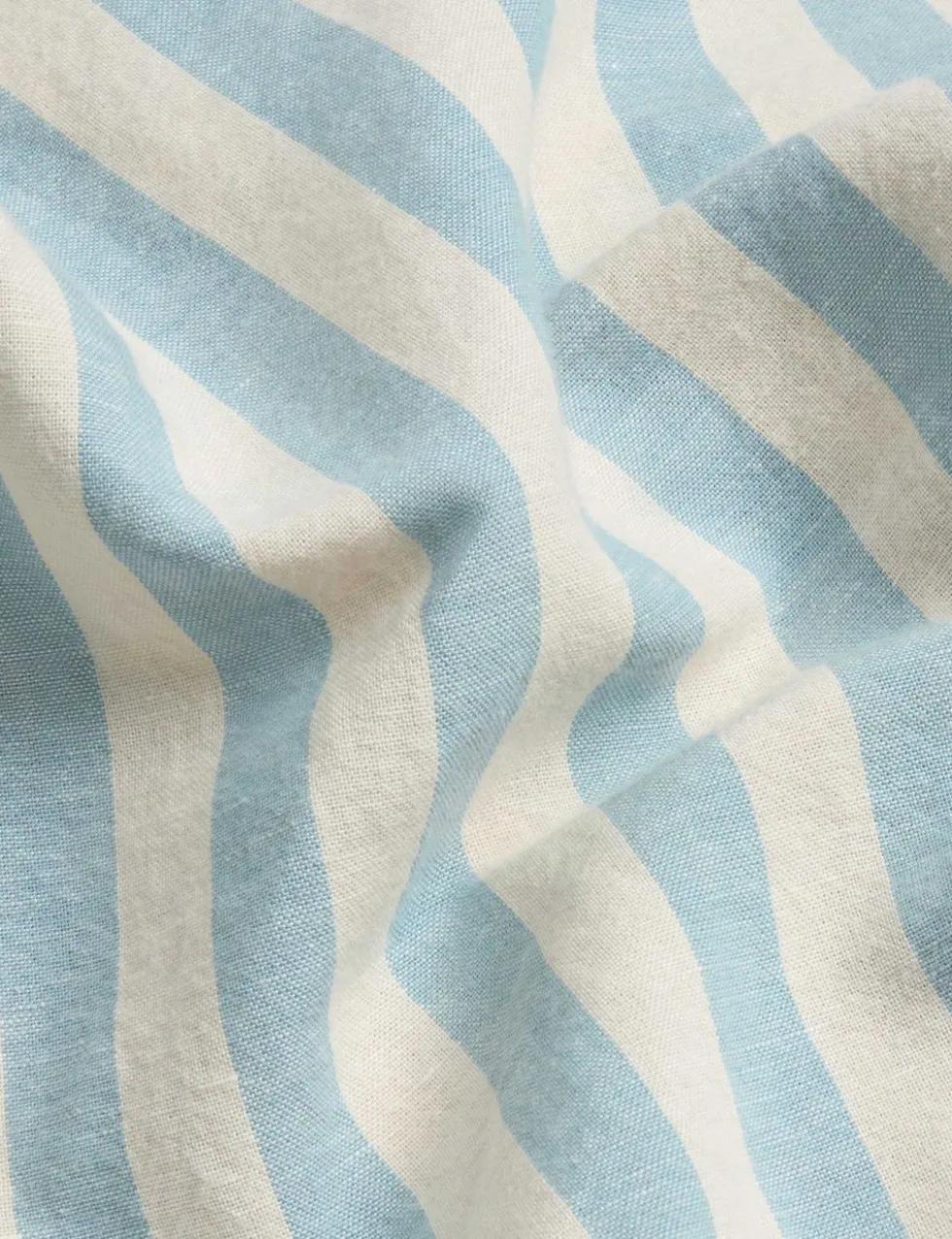 Pure Linen Pembroke Stripe Fitted Sheet