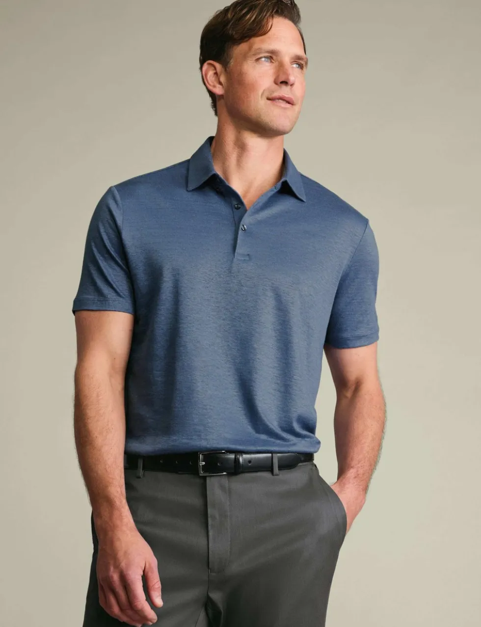 Pure Linen Polo Shirt