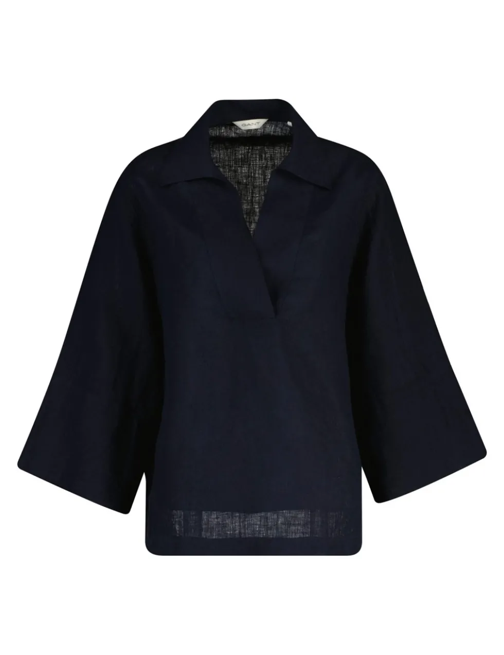 Pure Linen Popover Blouse