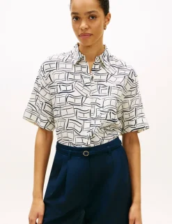 Pure Linen Printed Shirt