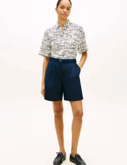 Pure Linen Printed Shirt