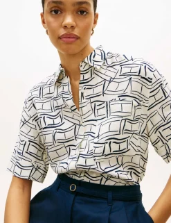 Pure Linen Printed Shirt
