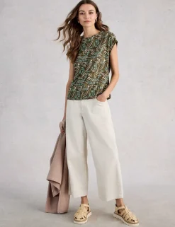 Pure Linen Printed T-Shirt