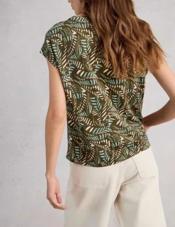 Pure Linen Printed T-Shirt