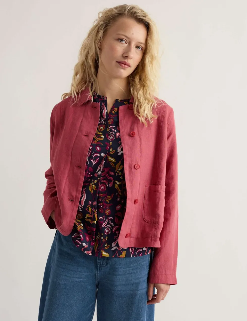 Pure Linen Relaxed Lightweight Jacket
