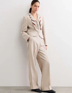 Pure Linen Short Tailored Jacket