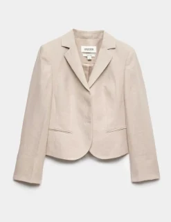 Pure Linen Short Tailored Jacket