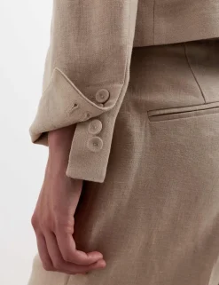 Pure Linen Short Tailored Jacket