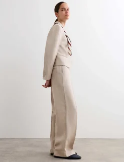 Pure Linen Short Tailored Jacket