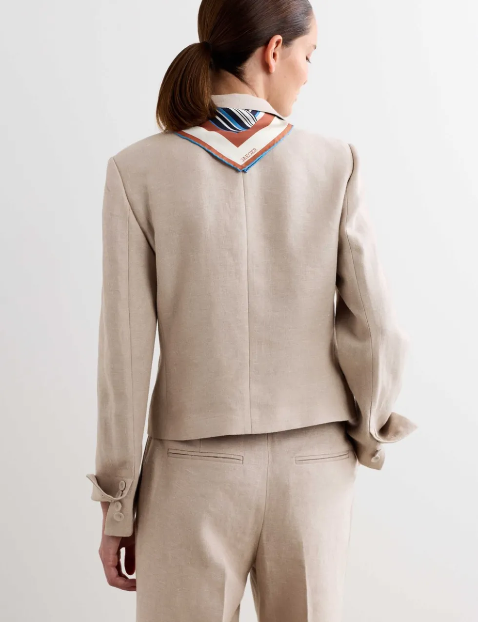 Pure Linen Short Tailored Jacket