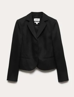 Pure Linen Short Tailored Jacket