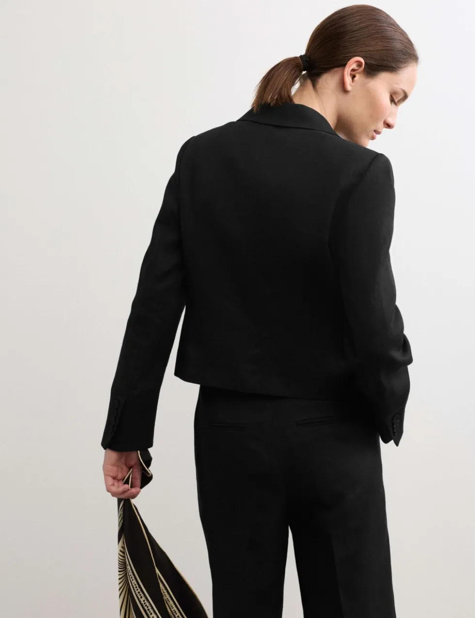 Pure Linen Short Tailored Jacket