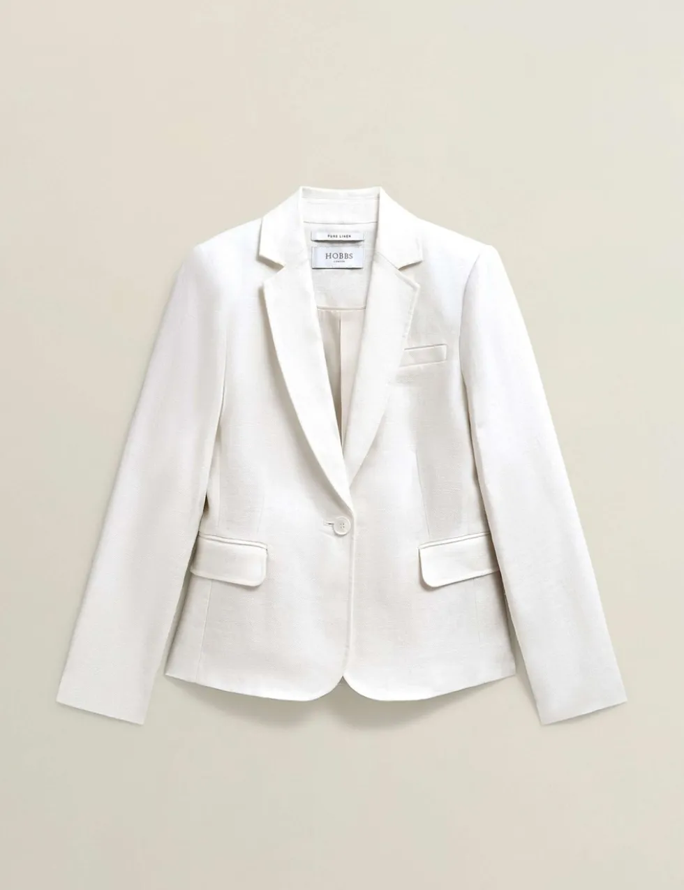 Pure Linen Single Breasted Blazer
