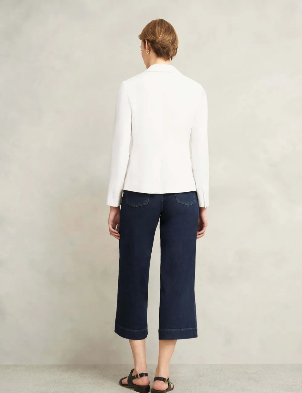 Pure Linen Single Breasted Blazer