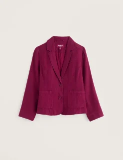 Pure Linen Single Breasted Blazer