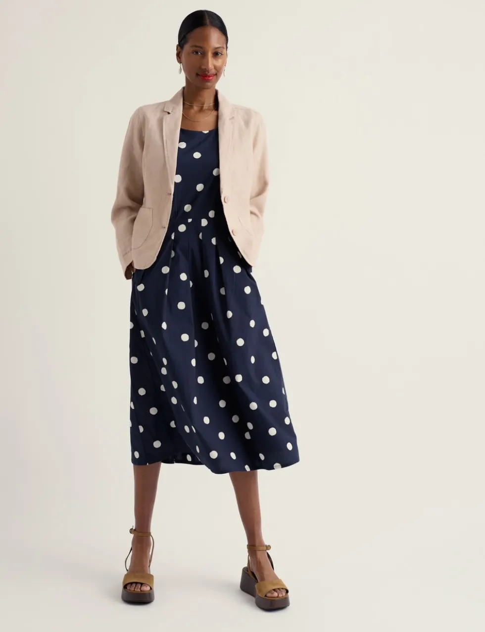 Pure Linen Single Breasted Blazer