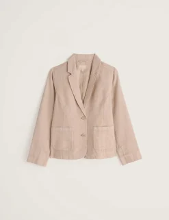 Pure Linen Single Breasted Blazer