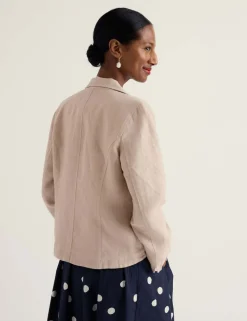 Pure Linen Single Breasted Blazer