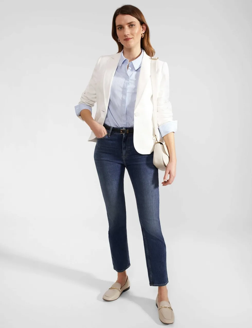 Pure Linen Single Breasted Blazer