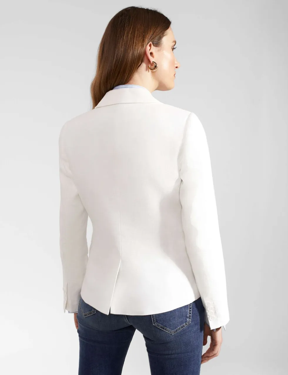 Pure Linen Single Breasted Blazer