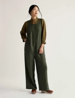 Pure Linen Sleeveless Jumpsuit