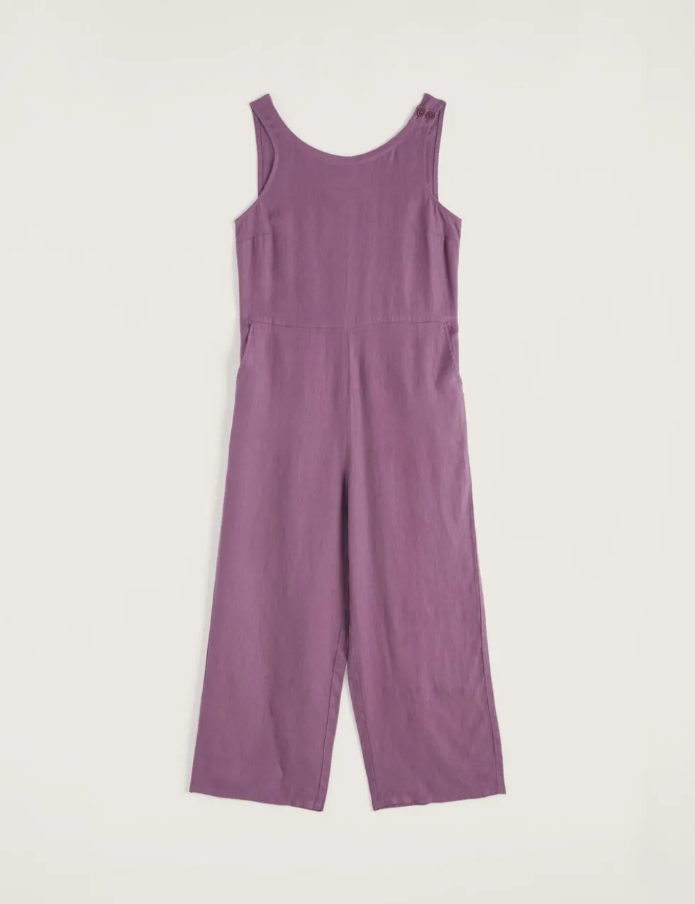 Pure Linen Sleeveless Jumpsuit