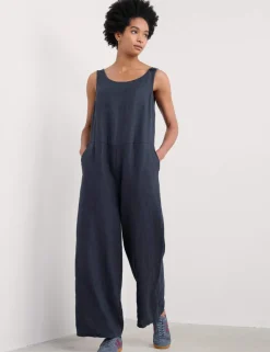 Pure Linen Sleeveless Jumpsuit