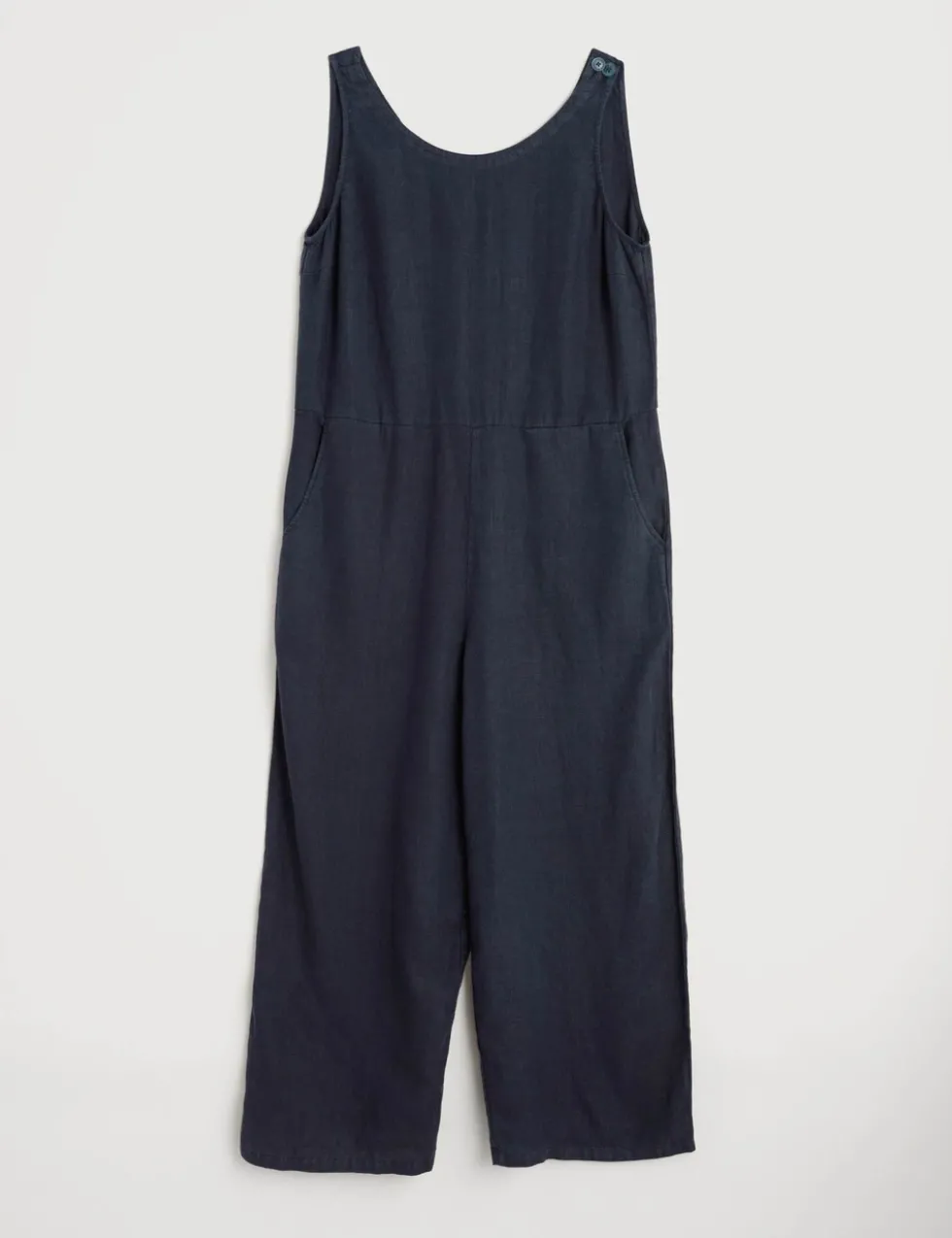 Pure Linen Sleeveless Jumpsuit