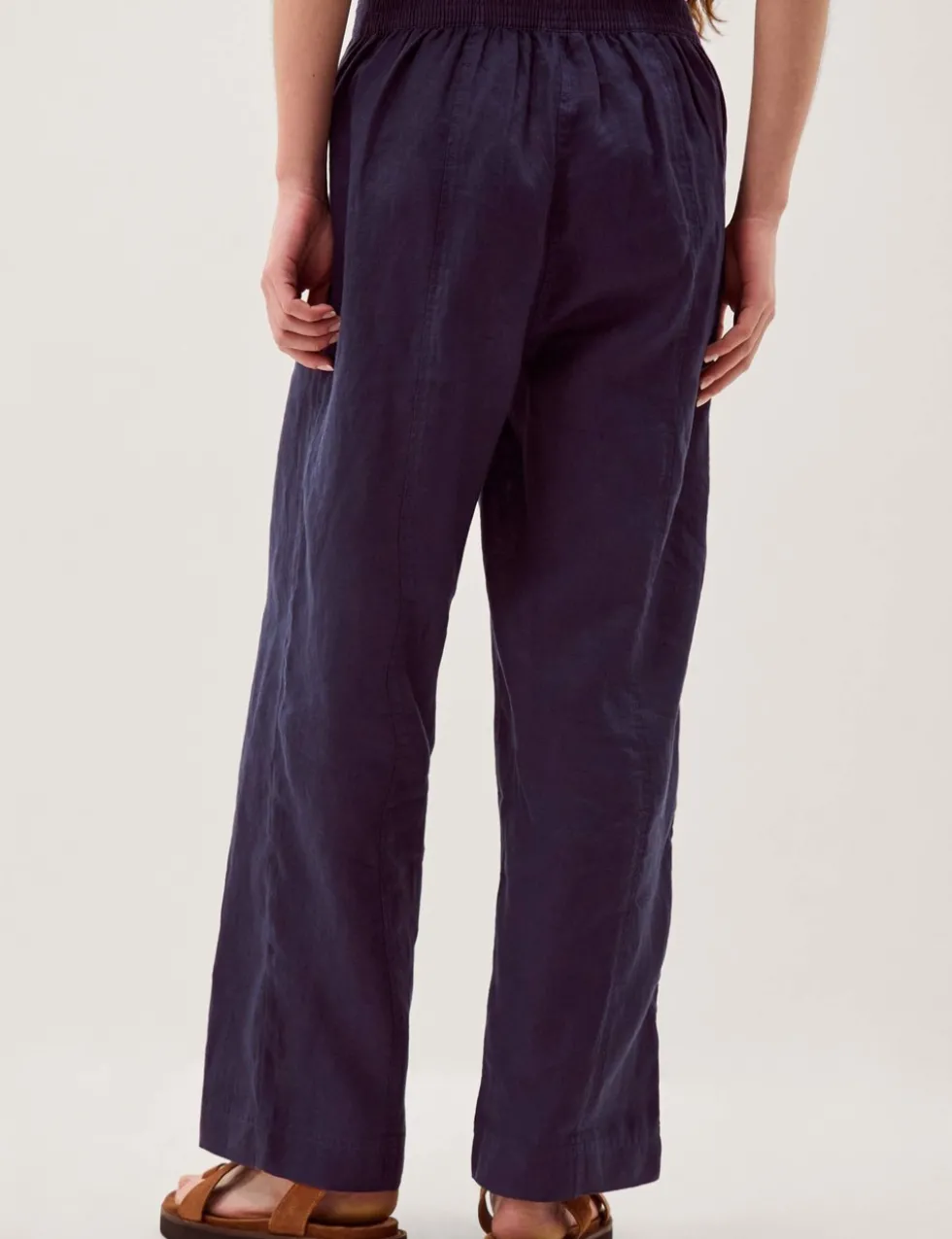 Pure Linen Straight Leg Trousers