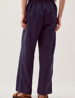 Pure Linen Straight Leg Trousers