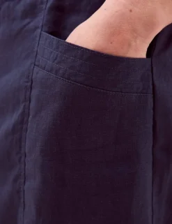 Pure Linen Straight Leg Trousers