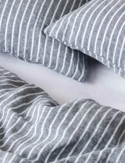 Pure Linen Striped Duvet Cover