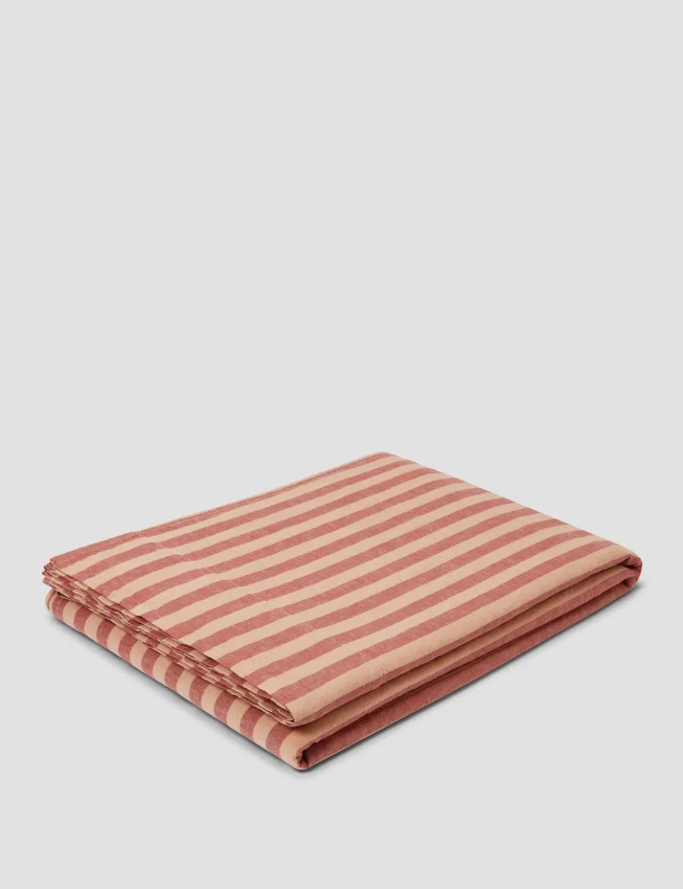 Pure Linen Striped Flat Sheet