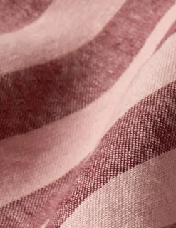 Pure Linen Striped Flat Sheet