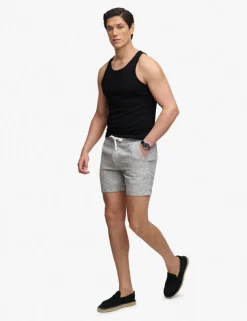 Pure Linen Striped Lightweight Shorts