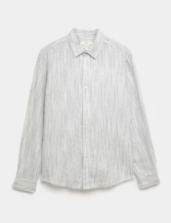 Pure Linen Striped Shirt